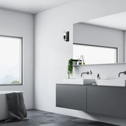 Rabalux - Настінний світильник для ванної кімнати 1xE14/12W/230V IP44 чорний