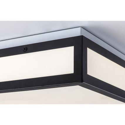 Rabalux - Світлодіодний стельовий світильник для ванної кімнати LED/24W/230V IP44 4000K 40x40 см чорний