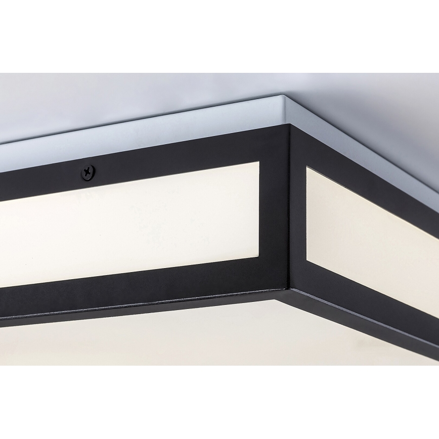Rabalux - Світлодіодний стельовий світильник для ванної кімнати LED/24W/230V IP44 4000K 40x40 см чорний
