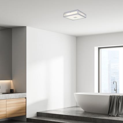 Rabalux - Світлодіодний стельовий світильник для ванної кімнати LED/24W/230V IP44 4000K 40x40 см білий