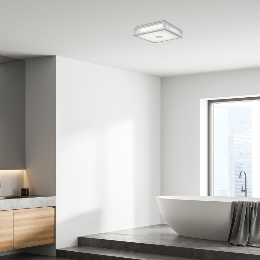 Rabalux - Світлодіодний стельовий світильник для ванної кімнати LED/24W/230V IP44 4000K 40x40 см білий