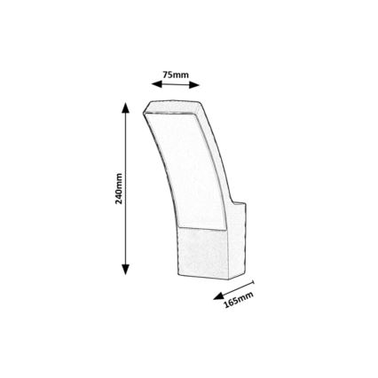 Rabalux - Уличный светодиодный настенный светильник LED/12W/230V IP44