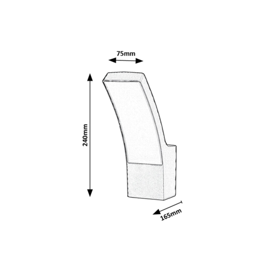 Rabalux - Уличный светодиодный настенный светильник LED/12W/230V IP44