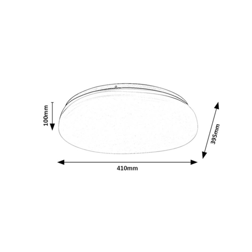Rabalux - стельовий LED‑світильник для ванної кімнати, 24 Вт/230 В, IP44, діаметр 41 см