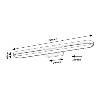 Rabalux - Подсветка зеркала для ванной LED/18W/230V IP44 60 cm