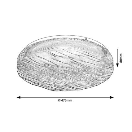 Rabalux - потолочный светильник для ванной LED/36 Вт/230 В IP44 4000K Ø 47,5 см