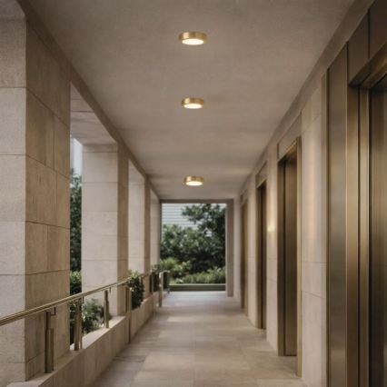 Rabalux - LED стельовий світильник для ванної кімнати, LED/7W/230V, діаметр 12 см, IP44, золотистий
