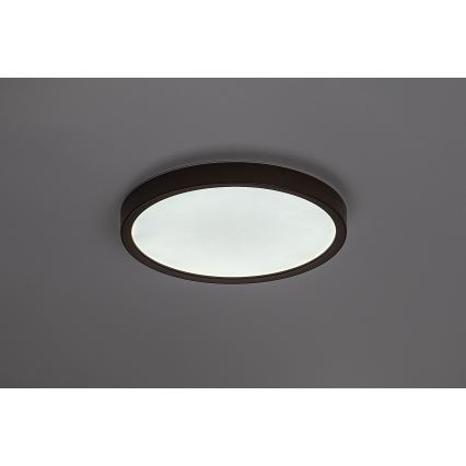 Rabalux - LED стельовий світильник для ванної кімнати, 18 Вт/230 В, 3000/4000/6000K, діаметр 29 см, IP44, коричневий