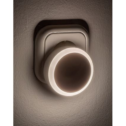 Rabalux - Светодиодный ночник в розетку с датчиком освещенности LED/0,3W/230V 3000K