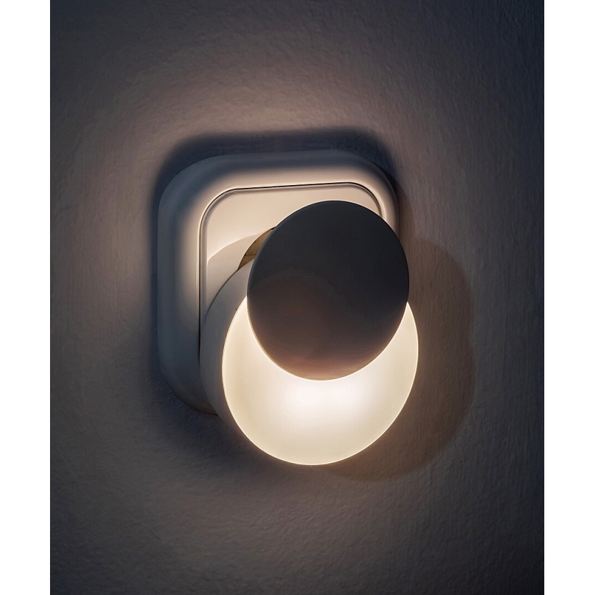 Rabalux - Светодиодный ночник в розетку с датчиком освещенности LED/0,3W/230V 3000K