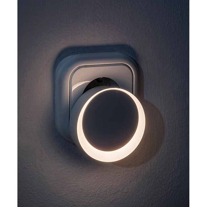 Rabalux - Светодиодный ночник в розетку с датчиком освещенности LED/0,3W/230V 3000K