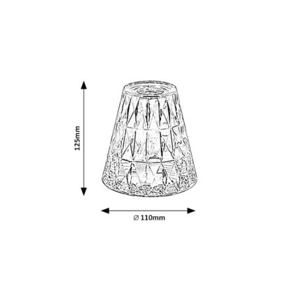 Rabalux - LED RGB Настільна акумуляторна лампа з регулюванням яскравості LED/2W/5V/3xAAA 3000K