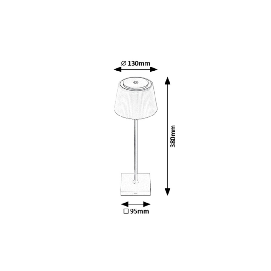 Rabalux - LED Настільна акумуляторна лампа з регулюванням яскравості LED/4W/3,7V 1800 mAh 3000-5000K IP44 чорний