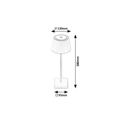 Rabalux - Світлодіодна регульована настільна лампа з акумулятором LED/4W/3,7V 1800 mAh 3000-5000K IP44 чорна