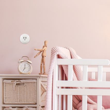 Rabalux - Світильник нічний LED з датчиком для розетки 2xUSB LED/13,9W/230V 3000K