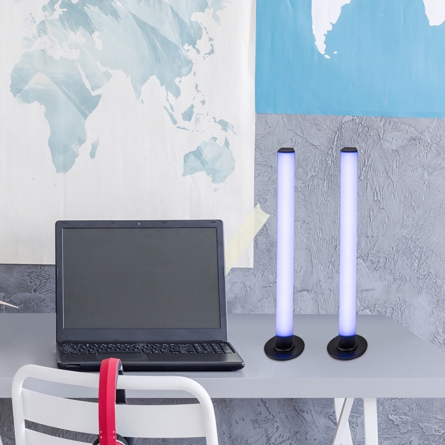 Rabalux - НАБІР 2x LED RGB Настільна лампа з регулюванням яскравості PACO LED/5W/5V + пульт дистанційного керування