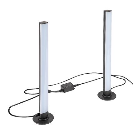 Rabalux - НАБІР 2x LED RGB Настільна лампа з регулюванням яскравості PACO LED/5W/5V + пульт дистанційного керування