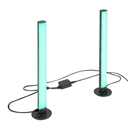 Rabalux - НАБІР 2x LED RGB Настільна лампа з регулюванням яскравості PACO LED/5W/5V + пульт дистанційного керування