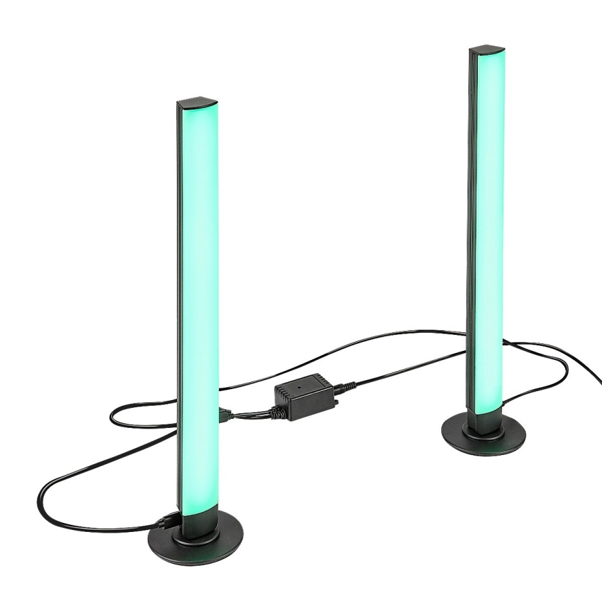 Rabalux - НАБІР 2x LED RGB Настільна лампа з регулюванням яскравості PACO LED/5W/5V + пульт дистанційного керування