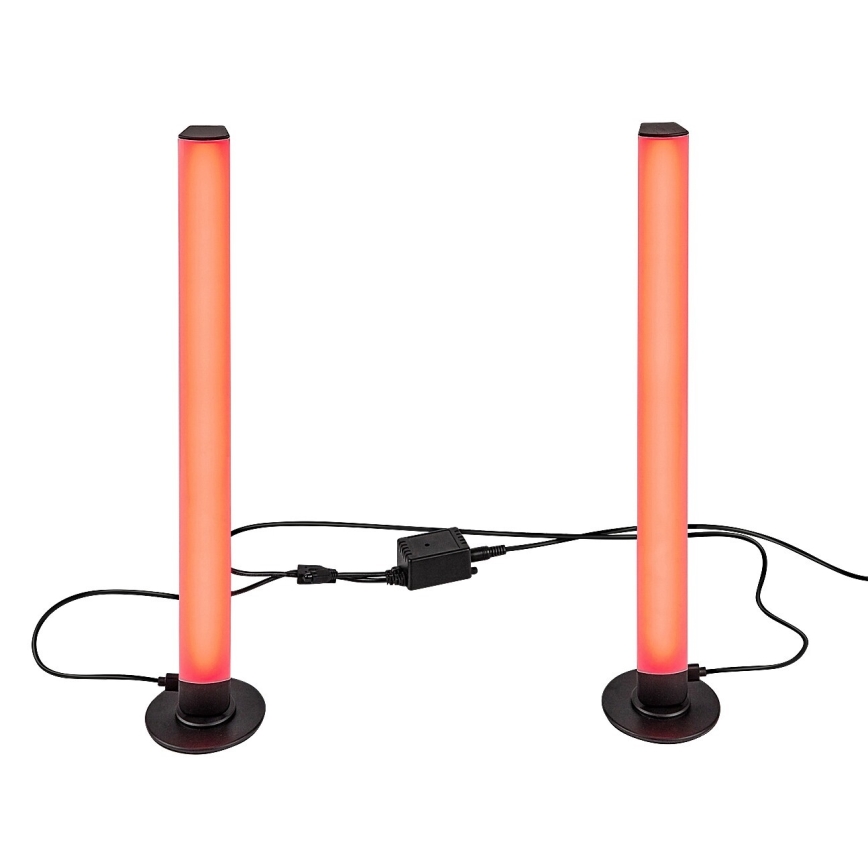 Rabalux - НАБІР 2x LED RGB Настільна лампа з регулюванням яскравості PACO LED/5W/5V + пульт дистанційного керування