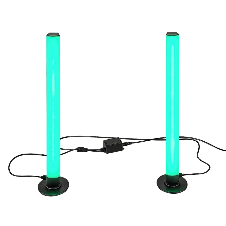 Rabalux - НАБІР 2x LED RGB Настільна лампа з регулюванням яскравості PACO LED/5W/5V + пульт дистанційного керування