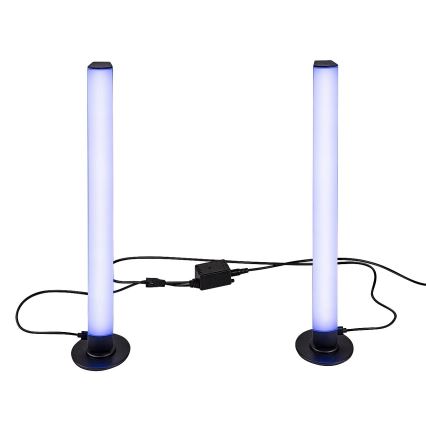 Rabalux - НАБІР 2x LED RGB Настільна лампа з регулюванням яскравості PACO LED/5W/5V + пульт дистанційного керування