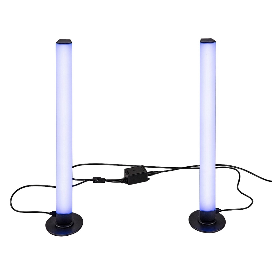 Rabalux - НАБІР 2x LED RGB Настільна лампа з регулюванням яскравості PACO LED/5W/5V + пульт дистанційного керування