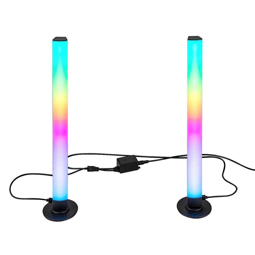 Rabalux - НАБІР 2x LED RGB Настільна лампа з регулюванням яскравості PACO LED/5W/5V + пульт дистанційного керування
