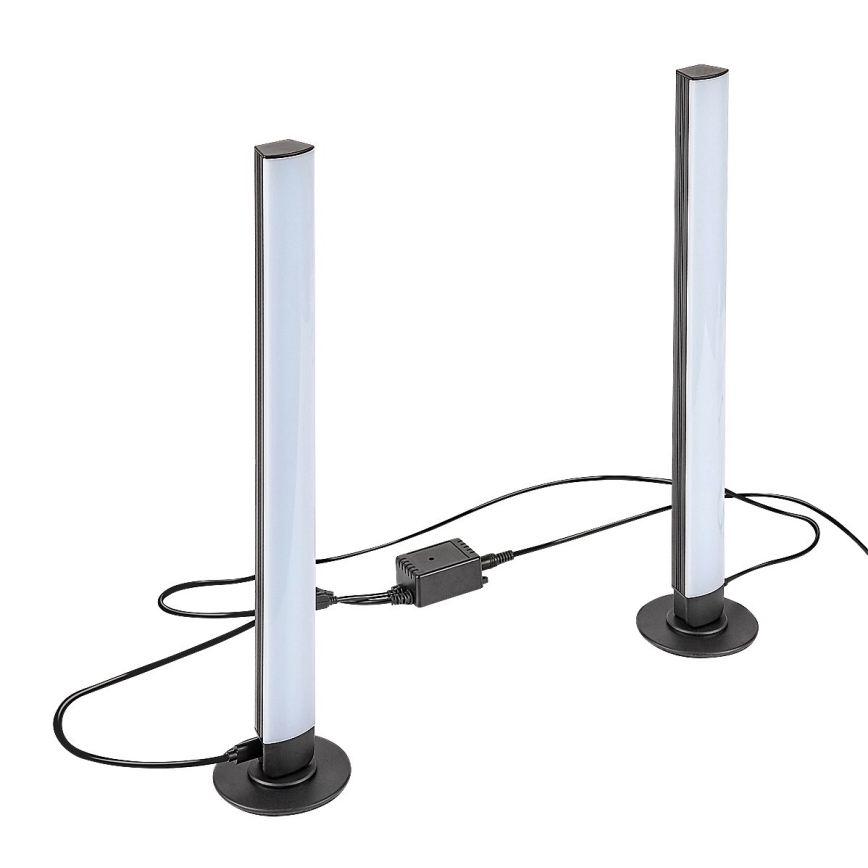 Rabalux - НАБОР 2x Светодиодная настольная RGB-лампа с регулированием яркости PACO LED/5W/5V + дистанционное управление
