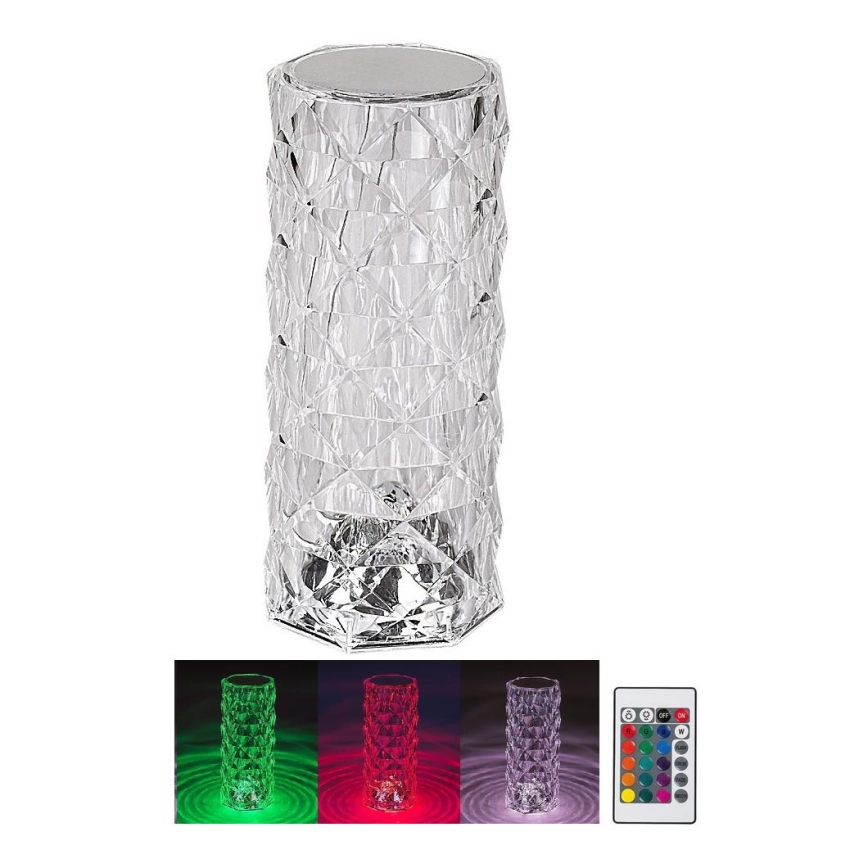 Rabalux 76015 - LED RGB Настільна акумуляторна лампа з регулюванням яскравості SIGGY LED/1,5W/3,7V 800 mAh