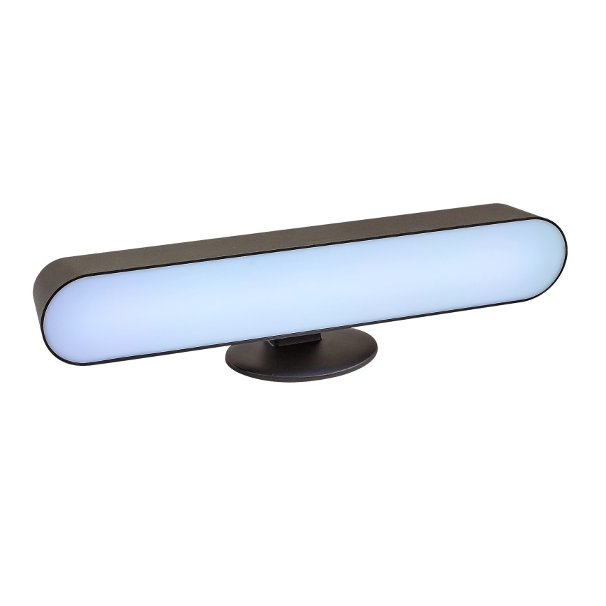 Rabalux - Світлодіодна RGB настільна лампа з регулюванням яскравості LED/3W/5V чорна + дистанційне керування