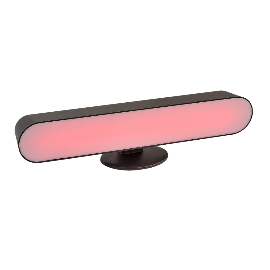 Rabalux - Світлодіодна RGB настільна лампа з регулюванням яскравості LED/3W/5V чорна + дистанційне керування
