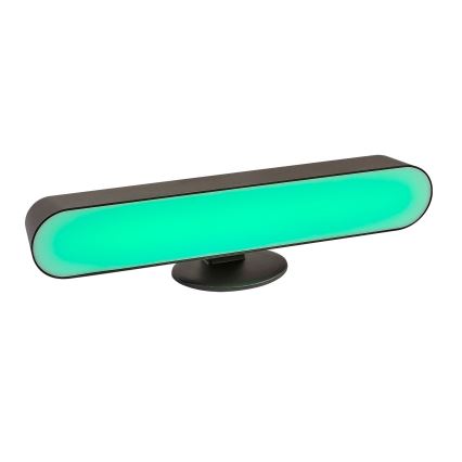 Rabalux - Світлодіодна RGB настільна лампа з регулюванням яскравості LED/3W/5V чорна + дистанційне керування