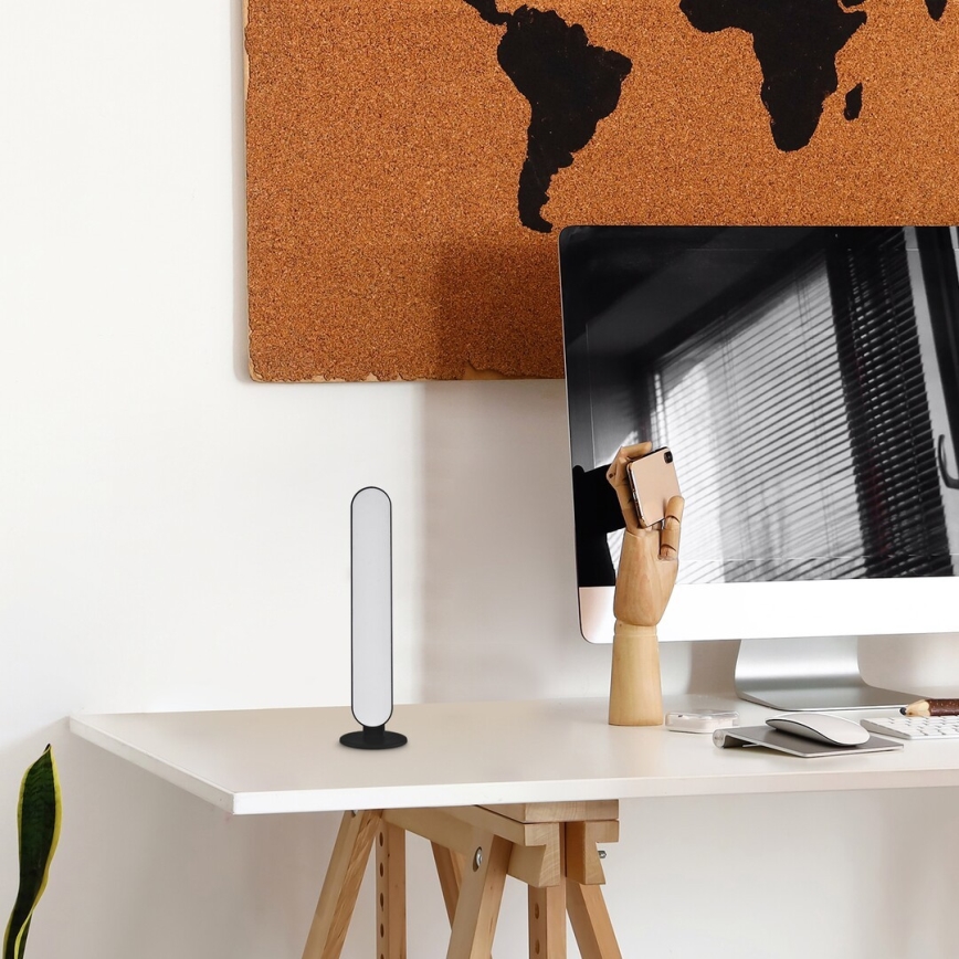 Rabalux - Светодиодная аккумуляторная настольная RGB-лампа с регулированием яркости LED/3W/5V черный + дистанционное управление