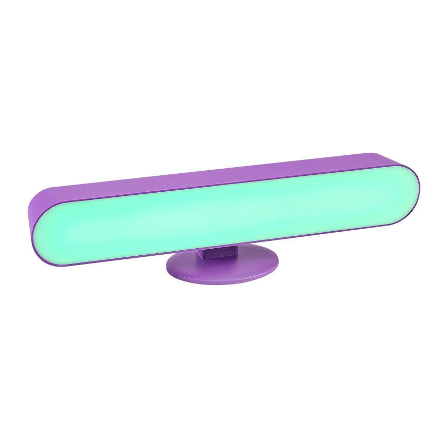 Rabalux - Светодиодная настольная RGB-лампа с регулированием яркости LED/3W/5V фиолетовый + дистанционное управление