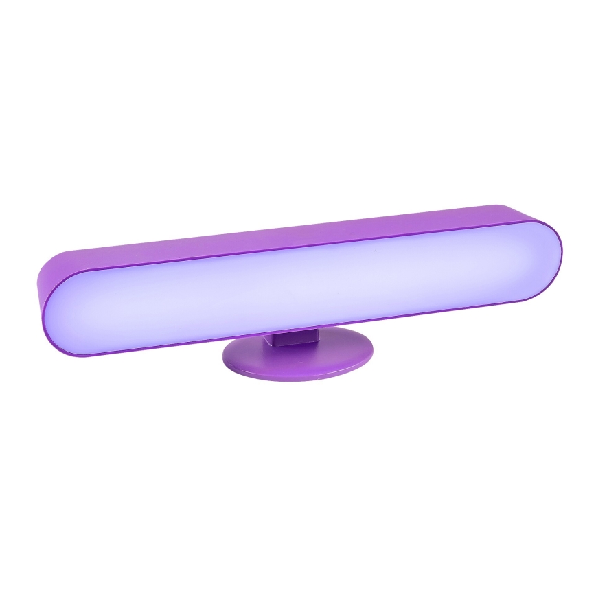 Rabalux - Светодиодная настольная RGB-лампа с регулированием яркости LED/3W/5V фиолетовый + дистанционное управление