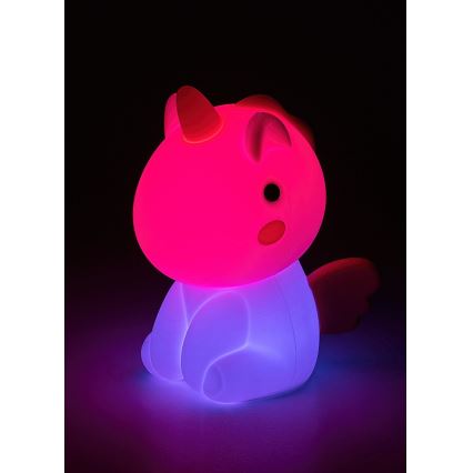 Rabalux - LED RGB Дитяча акумуляторна сенсорна лампа з регулюванням яскравості LED/0,45W/5V
