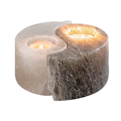 Rabalux - соляна лампа - свічник сірий/білий