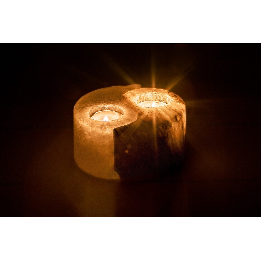 Rabalux - Соляная лампа-подсвечник серый/белый