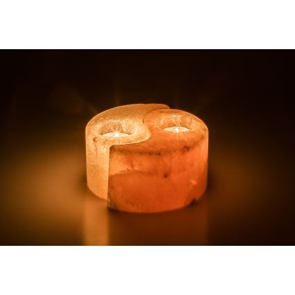 Rabalux - соляна лампа-підсвічник, оранжево/білий