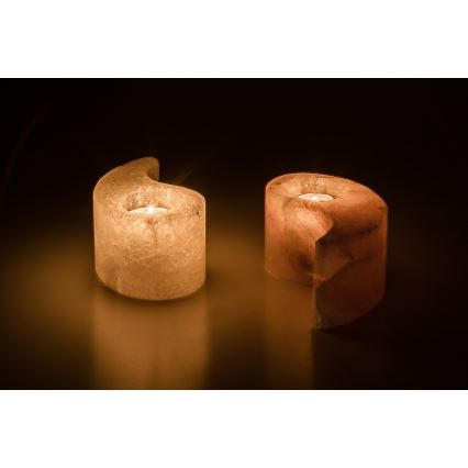 Rabalux - соляна лампа-підсвічник, оранжево/білий