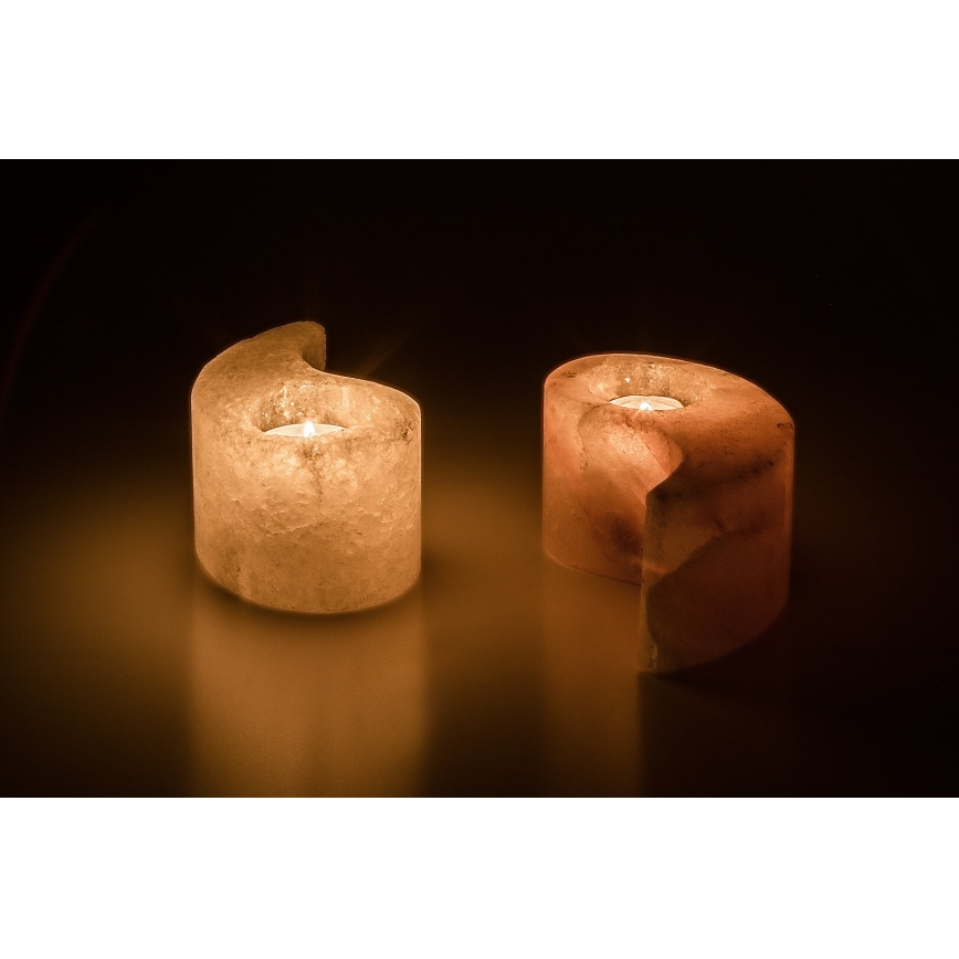 Rabalux - соляна лампа-підсвічник, оранжево/білий