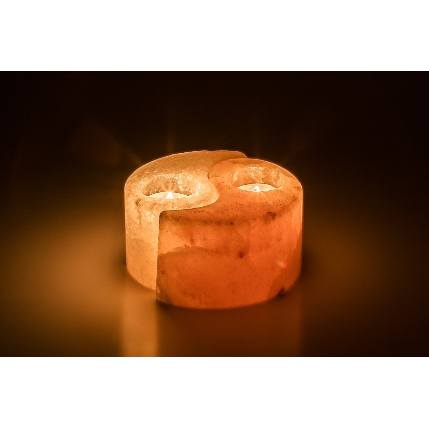 Rabalux - соляна лампа-підсвічник, оранжево/білий
