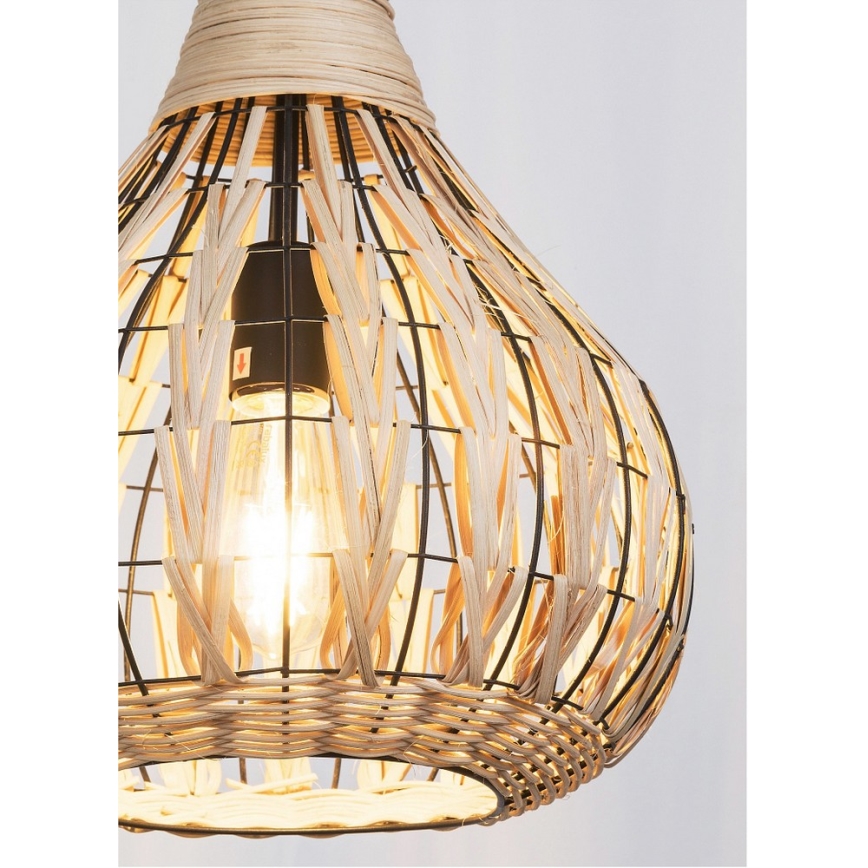 Rabalux 7604 - Подвесная люстра ZAHARA 1xE27/40W/230V ротанг