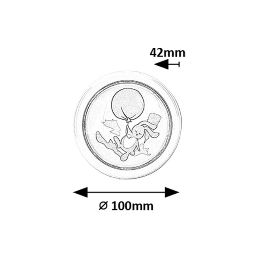 Rabalux - Светодиодный детский ночник LED/0,3W/2xAA 6000K