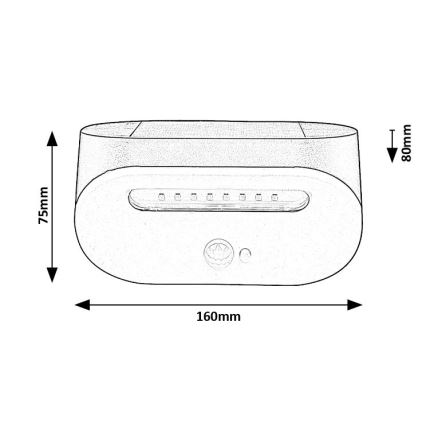 Rabalux - Светодиодный светильник на солнечной батарее с датчиком LED/3,2W/3,7V IP44