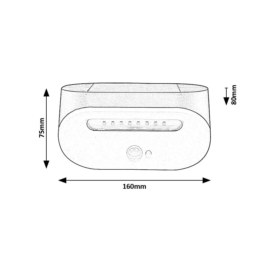 Rabalux - Світлодіодний світильник на сонячній батареї з датчиком LED/3,2W/3,7V IP44