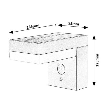 Rabalux - Светодиодный светильник на солнечной батарее с датчиком LED/6W/3,7V IP44 2200 mAh