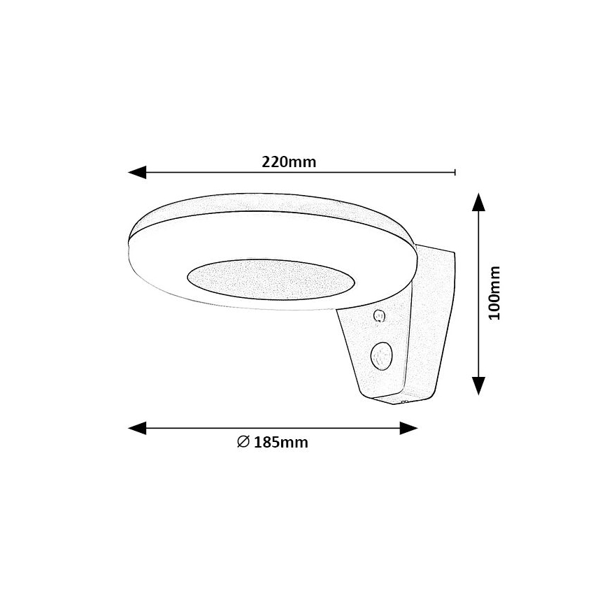 Rabalux - Светодиодный светильник на солнечной батарее с датчиком LED/4W/3,7V IP44 2200 mAh