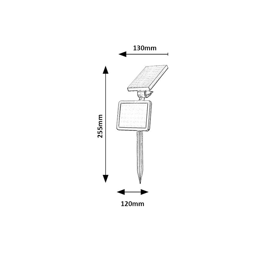 Rabalux - LED Прожектор з датчиком на сонячній батареї LED/9,6W/3,7V IP44